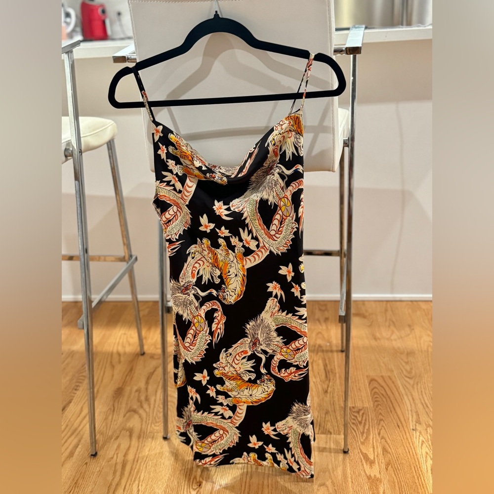 Black Silky Urban Outfitters Slip On Dress Size Small